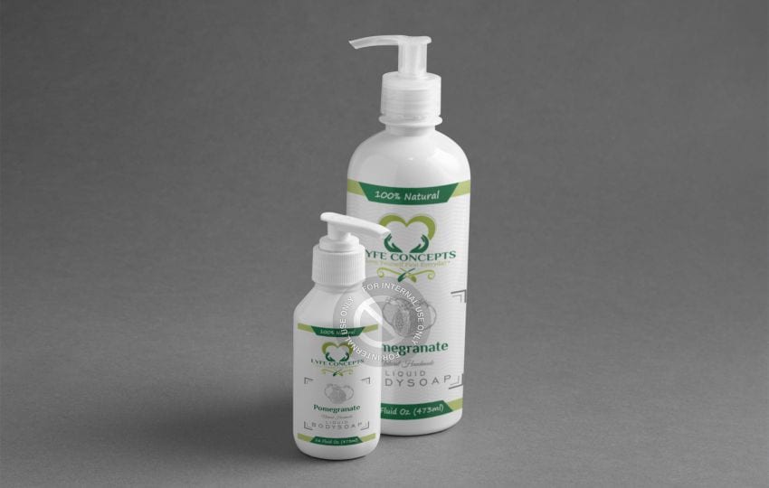 Lyfe Concepts Slider Image showing liquid soap packaging with brand label