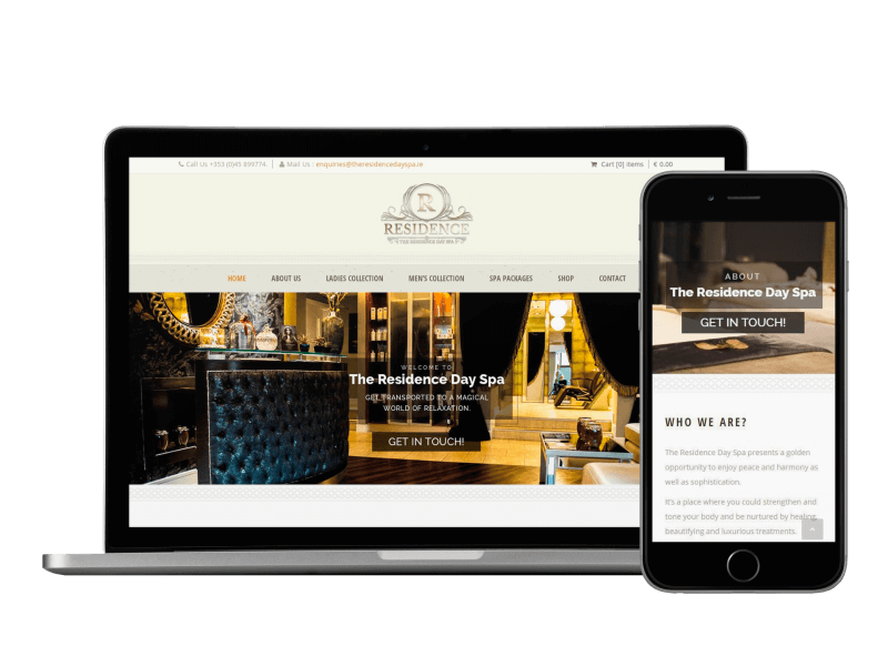 Residence Day Spa Website Design